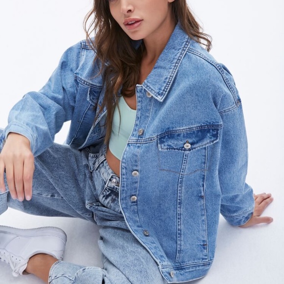 Forever 21 Jackets & Blazers - Forever 21 Oversized Denim Jacket Small